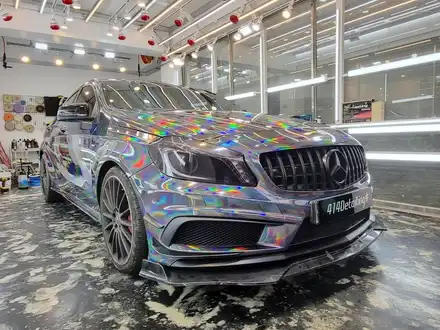 안산 - 벤츠 A45 AMG 블랙 크롬 홀로그램 랩핑 & 유리막코팅 / 안산 상록구 시공 사진