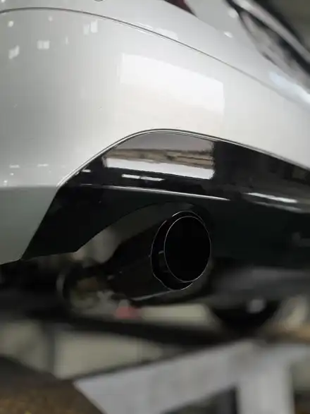 (화성배기튜닝)벤츠 SLK350 논가변 듀얼배기 카본블랙팁 튜닝 작업 디테일 +피트프로 / 경기 화성 시공 사진