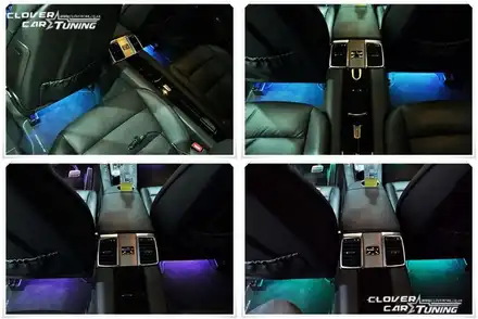 포르쉐 파나메라 360도 브릴리언트 라이팅 블루투스타입 RGB무드등 작업 입니다. / 경기 화성 남양 시공 사진