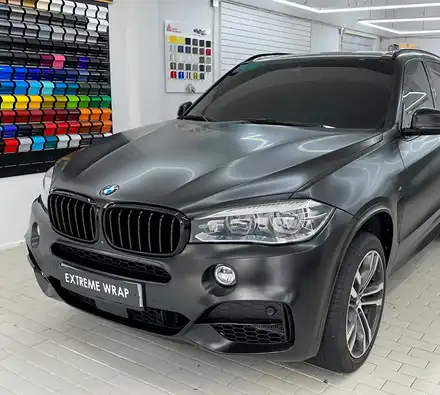 BMW X5 사틴 블랙 반무광 전체 랩핑 [강남 랩핑샵] / 강남,개포,서초 시공 사진