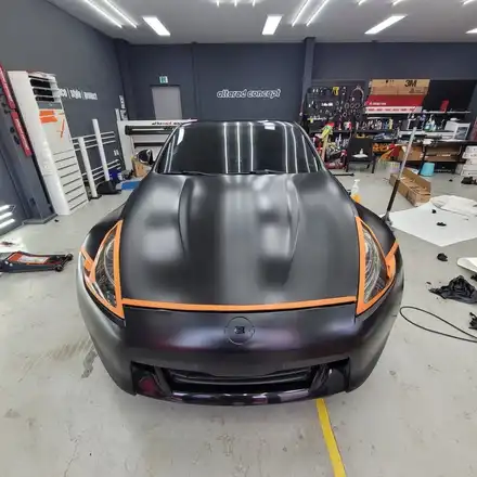 370Z 사틴블랙 전체랩핑 | 평택미군기지 험프리스 | 평택랩핑 / 경기 평택 시공 사진