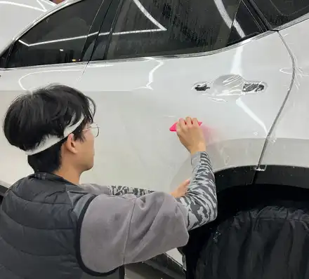 잠실PPF 좁은 주차공간, 주차장패키지로 문콕피해 걱정없이! / 성남 판교 수정구 시공 사진