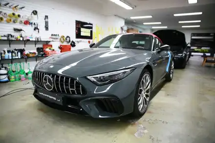 벤츠 SL63 AMG 크롬죽이기 눈물의여왕 나이트패키지 크롬딜리트 잘하는 랩핑샵 / 서울 마포구 시공 사진