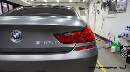 BMW 640d 전체랩핑 : 6시리즈 사틴그레이 랩핑 후기 / 서울 마포구 시공 사진
