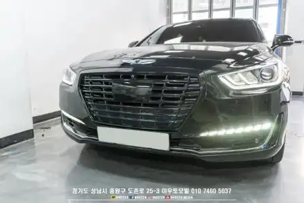 제네시스 eq900 그릴랩핑 데이라이트 상시 면발광 분리까지 ! / 성남,분당,판교 시공 사진