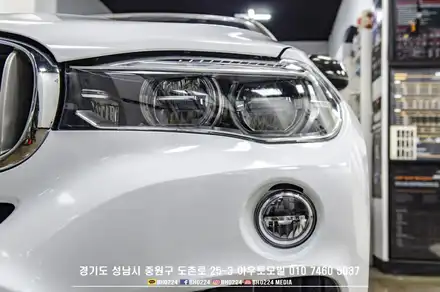 bmw f16 x6 사고로인한 랩핑 현금수리 시공 에이버리 글로스 화이트로 감쪽같이 복원해드렸어요 / 성남,분당,판교 시공 사진
