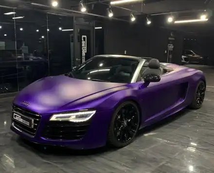 무광 퍼플 래핑 KPMF  MATT  ICE AMETHYST TITANIUM _아우디 R8 /    제네시스 G70 / 과천시 주암동 시공 사진