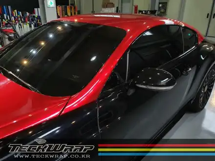 롤스로이스. st 벤틀리 컨티넨탈GT 상단 투톤 부분랩핑 [택랩Teckwrap 트루블러드 하이그로시] / 인천 서구 시공 사진