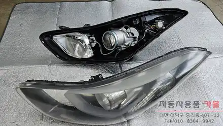 더뉴아반떼MD 헤드라이트 면발광아이라인 LED 일부만 점등되는 증상 수리하기 / 대전, 청주, 세종 시공 사진