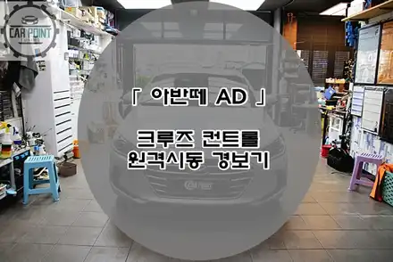 아반떼 AD 크루즈 컨트롤 원격 시동 경보기 아반떼 순정형 원격 시동 경보기 / 수원,광교,동탄 시공 사진