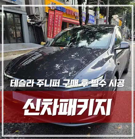 테슬라 주니퍼 구매 후 신차검수, 신차패키지는 필수!! / 광진구 중곡동 시공 사진
