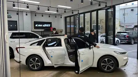 K8 현장감 넘쳤던 신차검수 결과는 운전석 뒷휀다 도장불량 / 서울 구로 영등포 시공 사진