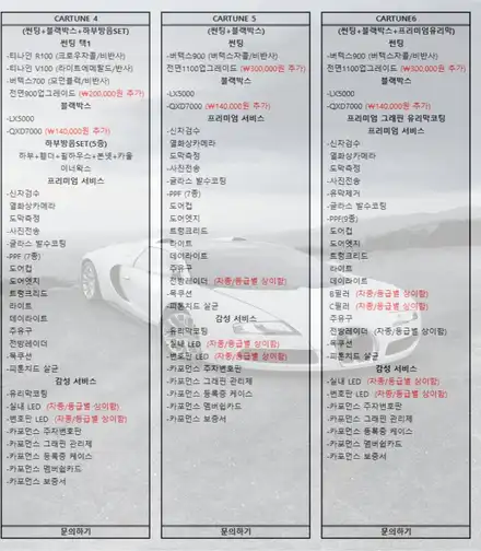투싼 패키지 구성 / 경기 남양주 시공 사진