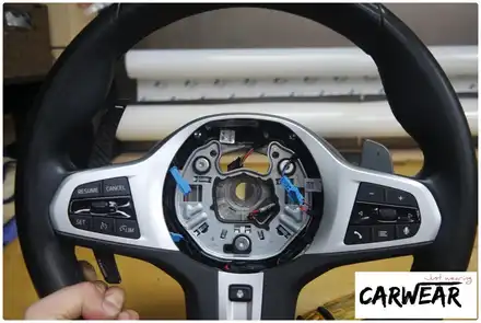 청주 BMW G20 320D  핸들카본 트림커버 장착 / 청주 청원구 시공 사진