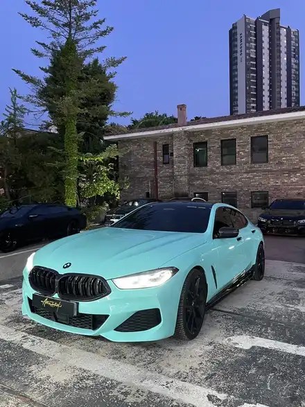 강남/양재/판교 BMW8시리즈 티파니색상으로 전체랩핑시공 해봅시다!! / 성남 판교 분당구 시공 사진