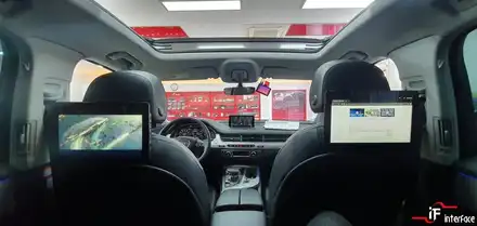 장거리 운전, 아이들을 조용하게 만들어버리기 ㅋㅋ 리어모니터 장착하고 왔어요~ 수입차 리어모니터 장착 전문[인터페이스] / 부산 남구 시공 사진