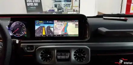 특종! 2019 벤츠 G63 AMG 북미 직수입차 네비매립, 직수입차 네비매립 전문 업체 [인터페이스] / 부산 남구 시공 사진