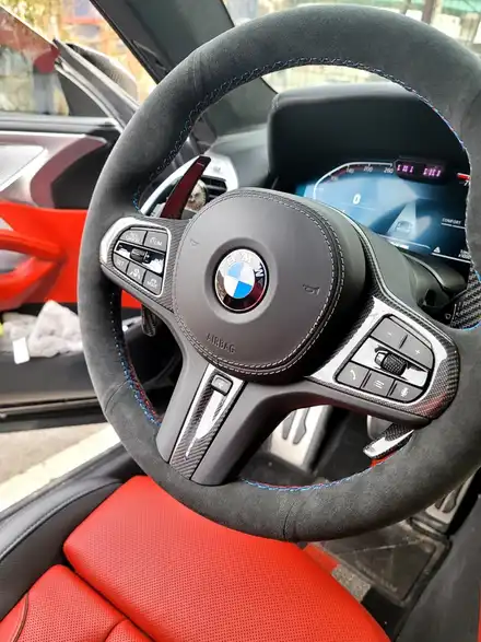#핸들샵: bmw 840i 알칸테라 핸들작업,핸들가죽교체, 핸들튜닝 / 용인 기흥구 시공 사진