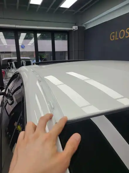역삼동 랩핑 루프스킨 수명은 어떻게 돼요 BMW i4 M50 / 서울 서초 시공 사진