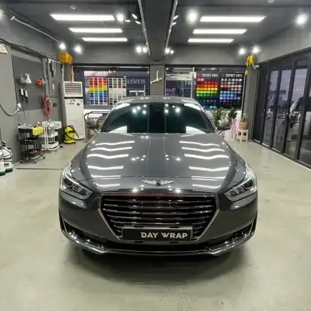 논현랩핑 제네시스 EQ900 전체랩핑 오토벨벳 GT실버 / 강남, 개포, 양재 시공 사진