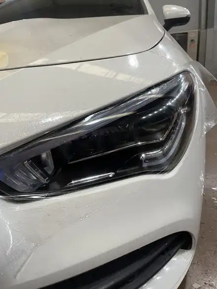 벤츠 CLA250 전면라이트 전조등 PPF 생활보호 PPF 작업 안산 / 경기 안산 시공 사진