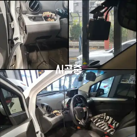 파주 운정 저렴한 잘하는 곳 / 스파크 블랙박스 파인뷰 x-700 시공후기 / 경기 파주 시공 사진