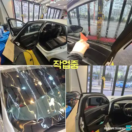 파주 운정 sm6 전체 썬팅 파비스 pv7 전면15 측후면30 시공 작업 후기 / 경기 파주 시공 사진