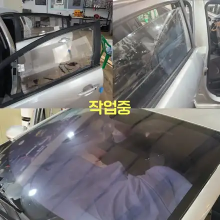 파주 운정 일산 프라이드 애니가드 반반사 썬팅 시공 작업 후기 / 경기 파주 시공 사진