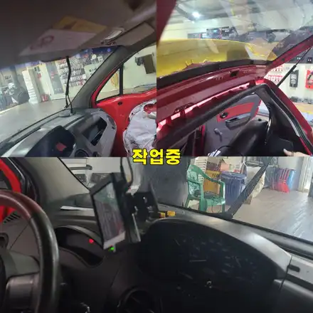 파주 운정 마티즈 싹찍어블박 순정눈밀러 시공 작업 후기 / 경기 파주 시공 사진