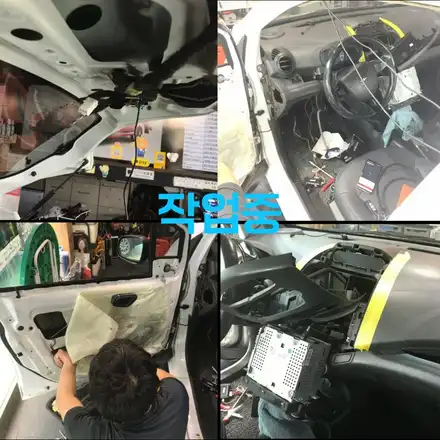 문산 파주 운정 탄현 튜닝추천 - 다이즈커스텀 스파크 중고차패키지 (블랙박스+네비게이션 상단매립+하이패스+ 포스제로 보조배터리+ 이지카 리모콘작업) 시공 완료! / 경기 파주 시공 사진