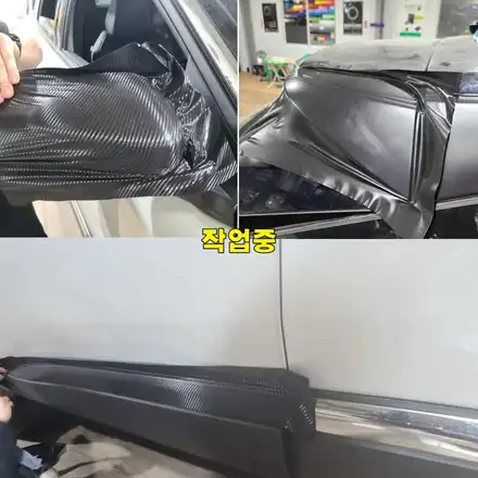 파주 운정 탄현 킨텍스 푸조3008 크롬죽이기 랩핑 시공 작업 후기 / 경기 파주 시공 사진