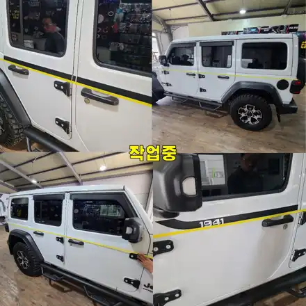 파주 운정 지프 랭글러 데칼 랩핑 시공 작업 후기 / 경기 파주 시공 사진