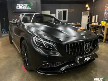 대구 수성구 랩핑 PPF 전문점 벤츠 S63 AMG 컨버터블 전체 사틴 블랙 랩핑 및 전체 크롬 죽이기 블랙 유광 / 대구 수성구 시공 사진