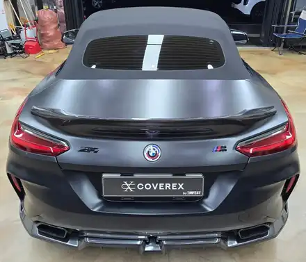 영종도자동차랩핑 BMW Z4 전체랩핑 오토벨벳필름 사틴 블랙 / 인천 서구 경서동 시공 사진