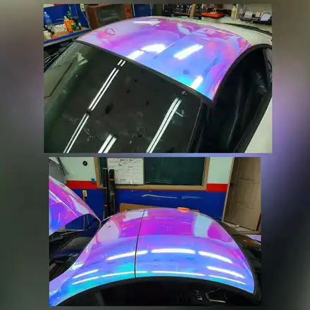 BMW Z4 홀로그램 레인보우 랩핑 시공기! / 광주 서구 시공 사진