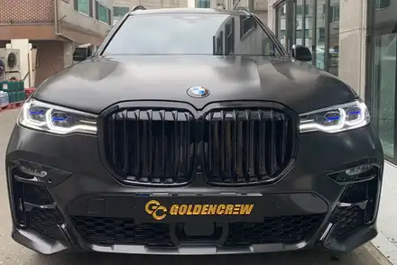 BMW X7 사틴블랙 전체랩핑 및 전체 크롬딜리트 시공기 / 인천시 계양구 시공 사진