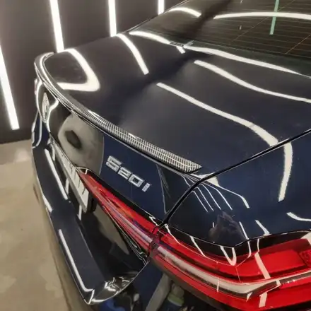 BMW 5시리즈 G60 M스포일러 루프스포일러 TPE트렁크매트 장착 / 성남, 판교, 용인 시공 사진