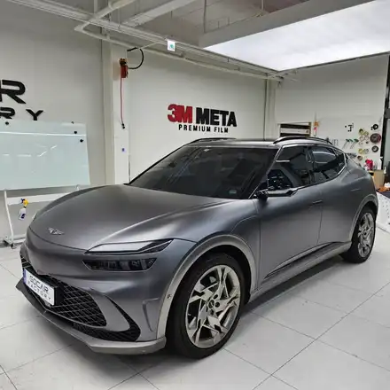 gv60 랩핑 색상 추천 전체 사틴다크그레이로 변신 시공 사진