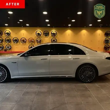 벤츠 W223 S500 차량 S63 AMG 으로 개조 - 랩핑 / 배기 / 외관 / 실내 / 경기 안산 시공 사진