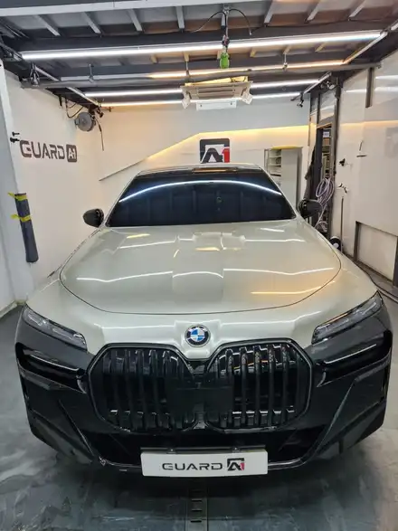 bmw i7 상단 랩핑, 전체 크롬딜리트(크롬죽이기) / 경기 남양주 시공 사진