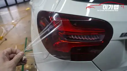 벤츠 A45 AMG 생활PPF & 테일램프 퍼플그레이 색으로 톤다운! 김포이가랩 에서~![김포랩핑][일산랩핑][인천랩핑][라이트필름] / 경기 김포 통진 시공 사진