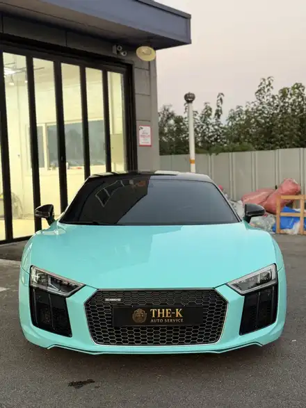 평택 아우디 R8 랩핑 OBEL TIFFANY 특별한 랩핑지 색상으로 세상에 하나뿐인 자동차 만들기 / 동탄 산척동 시공 사진