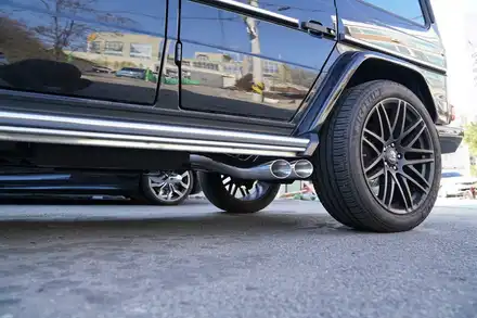 벤츠 지바겐 W463 G63AMG 브라부스 가변 머플러 / 브라부스 프런트 립 스포일러 / 만소리 헤드램프 / 만소리 LED 코너 램프 BRABUS/MANSORY / 경기 성남 분당 시공 사진