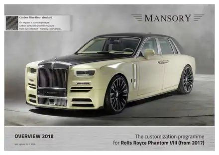 롤스로이스 팬텀 Rolls Royce Phantom VIII 만소리 튜닝 프로그램 Mansory / 경기 성남 분당 시공 사진