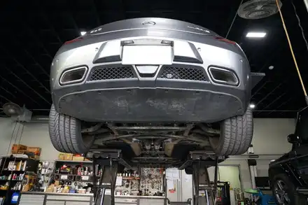 벤츠 SLS AMG 브라부스 티탄 가변 머플러 장착 BRABUS / 경기 성남 분당 시공 사진