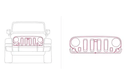 지프용 칸디자인 그릴 kahn design / 경기 성남 분당 시공 사진