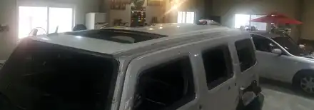 인천 랩핑 험머 H3 블랙사틴 전체랩핑/에이버리 블랙사틴/난이도 극악 / 인천 남동구 논현동 시공 사진