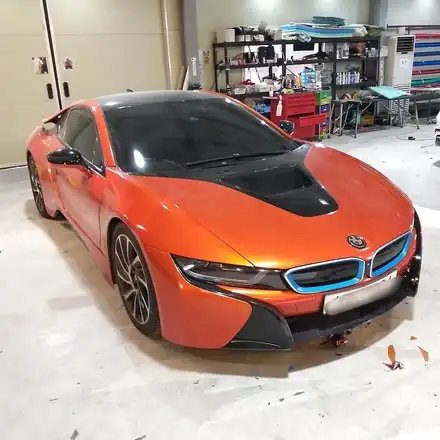 인천랩핑 BMW i8 3m Gloss Fiery Orange 부분랩핑 시공 포스팅 / i8랩핑 / i8랩핑전문점 / 청라랩핑 / 인천 남동구 논현동 시공 사진