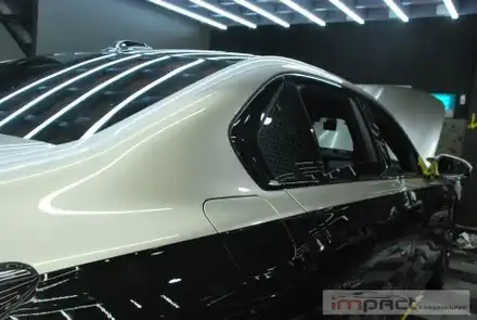 광교랩핑/동탄랩핑/수원랩핑 신형 BMW I7 샴페인골드 상단 듀오톤랩핑 , 코치라인 시공 / 수원시 권선구 고색동 시공 사진