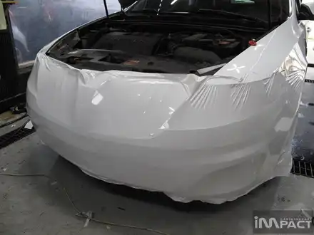 수원루프스킨 링컨MKS 사고수리후 화이트유광 랩핑재시공~!by.임팩트카스킨 / 수원시 권선구 고색동 시공 사진